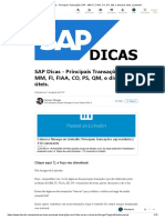 SAP Dicas - Principais Transações SAP - MM, FI, FIAA, CO, PS, QM, e Diversas Úteis. - LinkedIn
