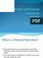 The Elements of Personal Narrative