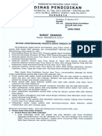 Surat Edaran Kepala Dinas Pendidikan Provinsi Jawa Timur Nomor 4205062101.22017 Tentang Mutasi (Perpindahan) Peserta Didik Tingkat SMA Sederajat.