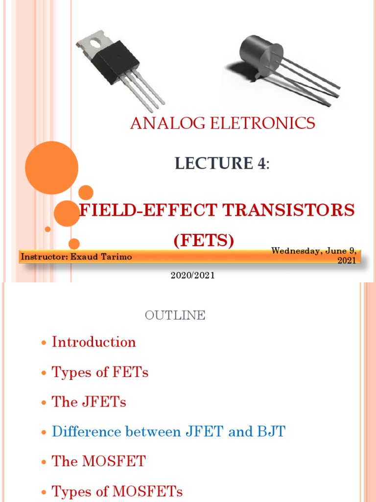 Lecture 4 - Field-Effect Transistors | PDF | Field Effect Transistor ...