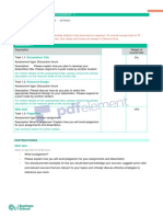 Assessment Brief TAsk 1 - BRM221 Research Methods II - Spring 2022