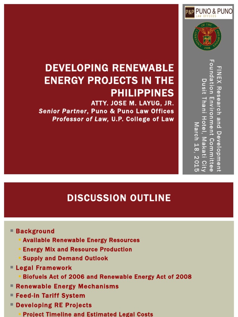 Renewable Energy Projects in the PH | PDF