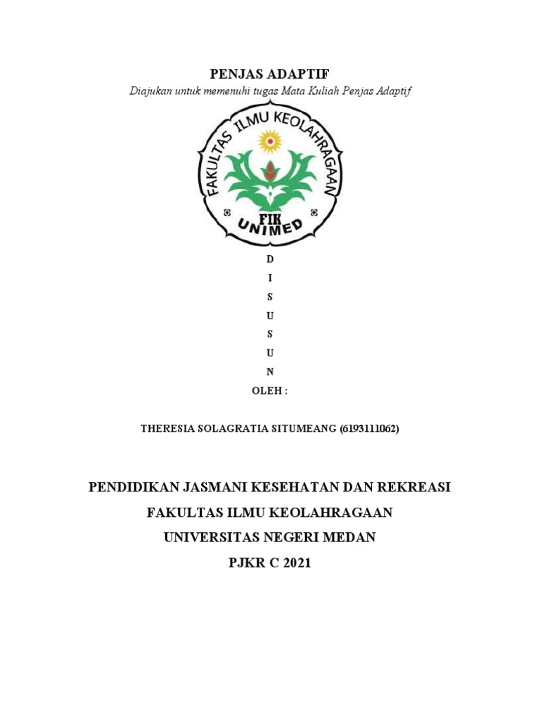 RPP Penjas Adaptif: Lari Pendek | PDF