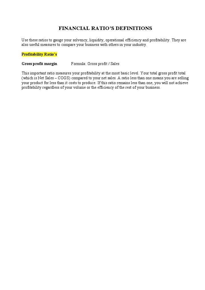 Financial Ratios for Business Analysis | PDF | Finance & Money Management