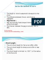 Important Point For The Method of Curve Setting: Assumption