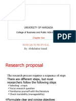 Research Proposal: By: Abdishakur Ismail