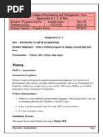 Theory: Python Characteristics