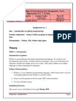 Theory: Python Characteristics