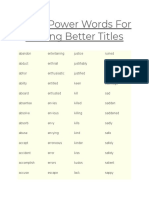 1500 Power Words For Writing Better Titles
