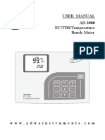 User Manual EC/TDS/Temperature Bench Meter