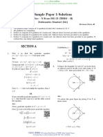 Sample Paper 5 Solutions: Class - X Exam 2021-22 (TERM - II) Mathematics Standard