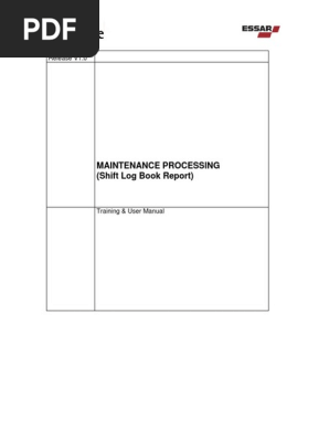 TRD_Shift Logbook Report