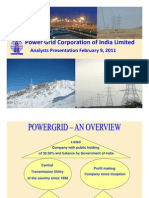 Power Grid Corporation of India Limited: Analysts Presentation February 9, 2011