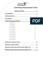 Progress Monitoring Assessment Tools: Kindergarten