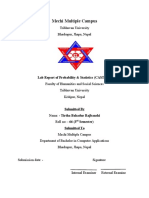 Mechi Multiple Campus: Lab Report of Probability & Statistics (CAST 202)