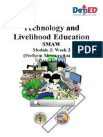 Technology and Livelihood Education: Module 2: Week 2 (Perform Mensuration and Calculation)