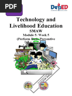 Technology and Livelihood Education: Module 5: Week 5 (Perform Basic Preventive Maintenance)