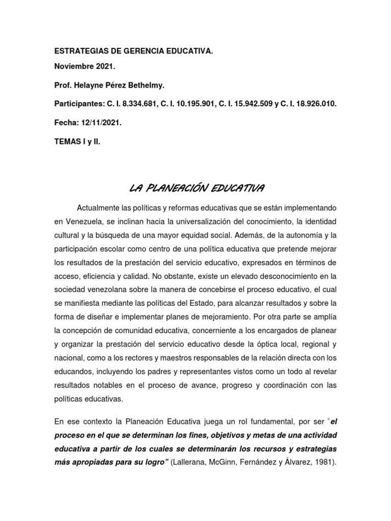 Estrategias en Gestión Educativa | PDF | Plan de estudios | Evaluación