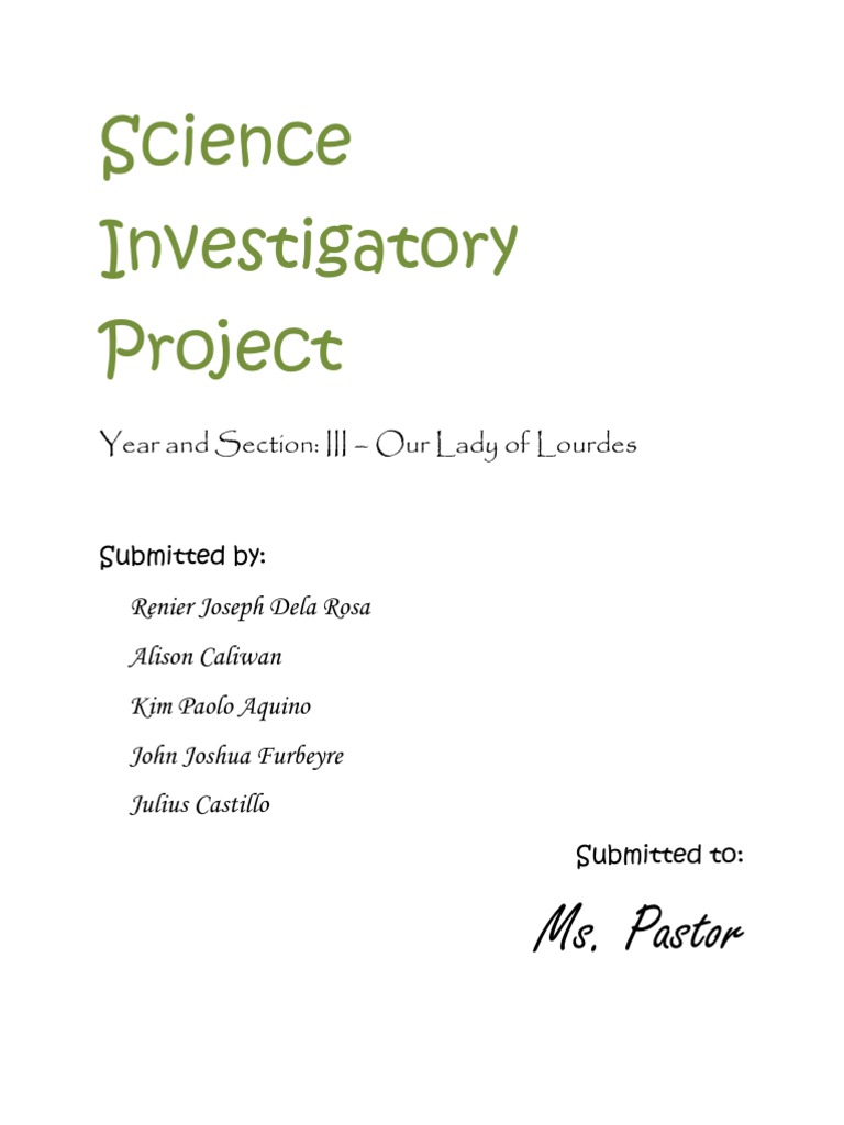 Sample Of Review Of Related Literature In Investigatory Project