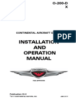 O-200-D Installation and Operation Manual