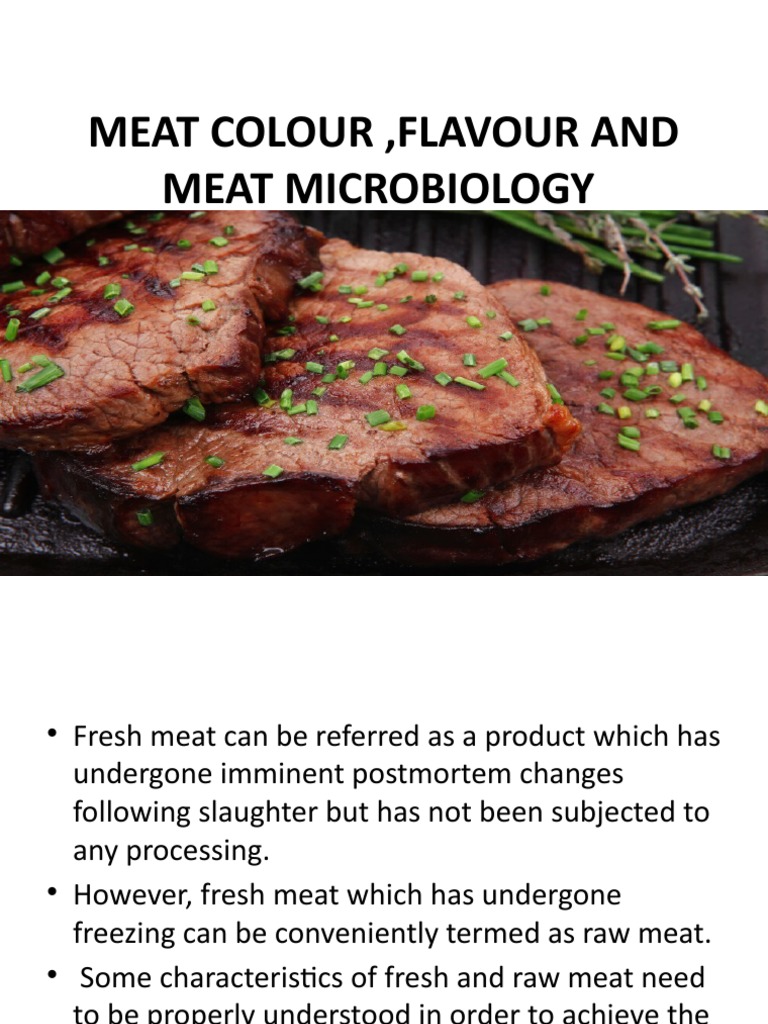 Meat Colour and Microbiology Insights | PDF | Meat | Hemoglobin