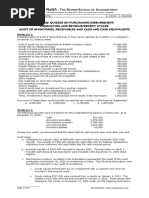 Ap-500Q: Quizzer On Purchasing/Disbursement Production and Revenue/Receipt Cycles: Audit of Inventories, Receivables and Cash and Cash Equivalents