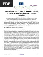 Investigation of SVC and STATCOM Devices in Terms of Static and Dynamic Voltage Stability