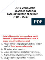 5.1. - 5.15. VISUOMENĖ Tarpukario Ir Antrojo Pasaulinio Karo Epochoje (1919 - 1945)