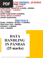 ATA Andling - 25 MARKS: D H Pandas