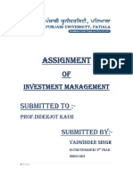 Assignment: Investment Management