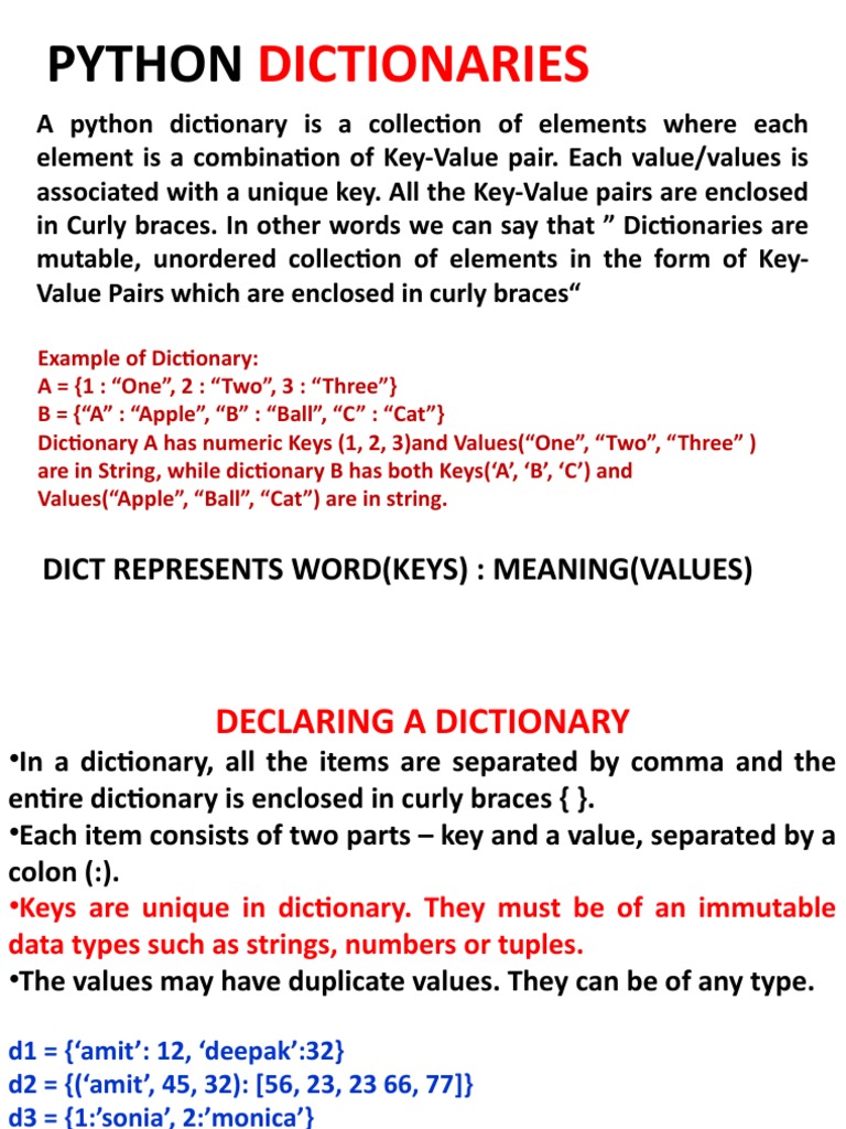 Dictionaries: Python | PDF | Software Engineering | Computer Programming