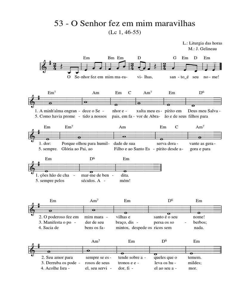 O Senhor Fez em Mim Maravilhas | PDF
