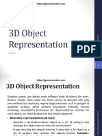 UNIT - 5 3D Object Representation