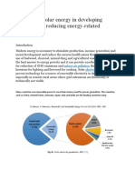 Potential of Solar Energy in Developing Countries For Reducing Energy