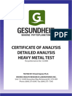 Gmp Certificate of Analysis