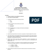 Lista de Exercício 1