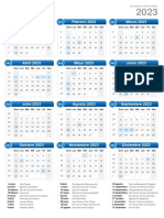 Calendario 2023 Formato Vertical