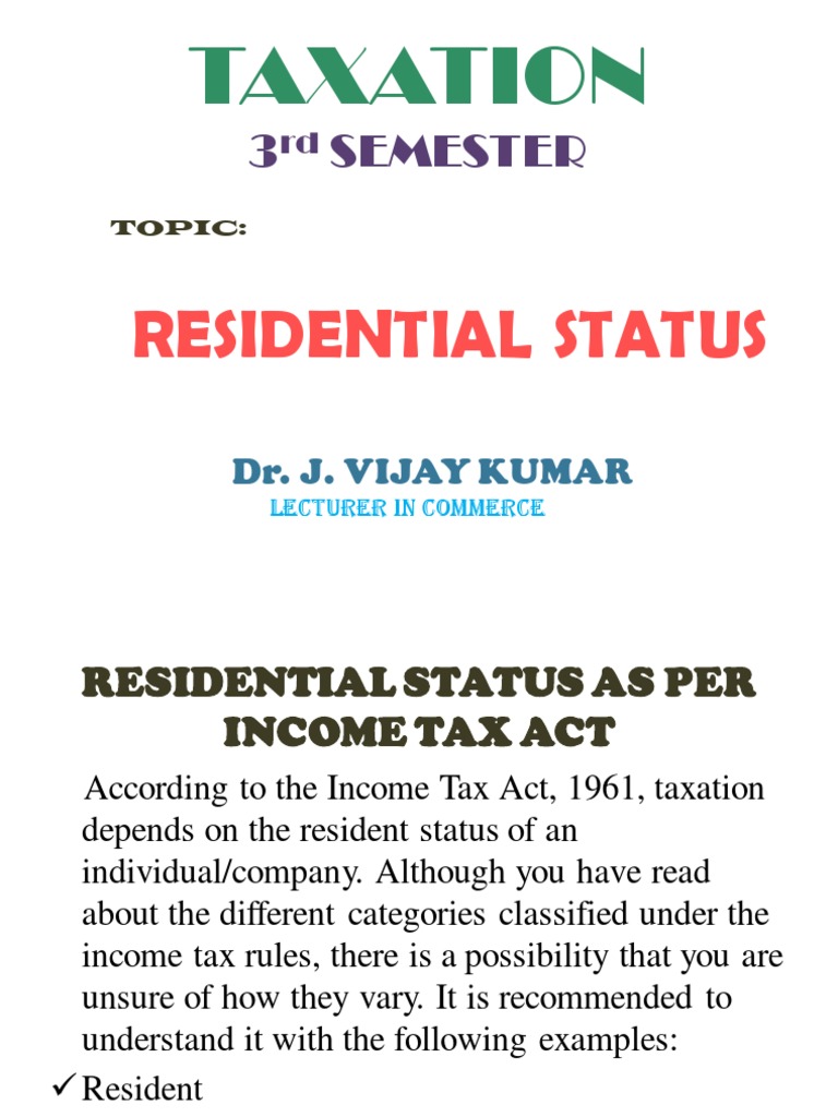 3rd Sem Taxation Ppt3.Pdf328 PDF Tax Taxes