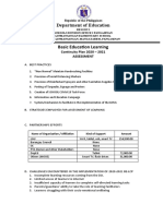 Basic Education Learning Continuity AssessementLinmansangan ES 2020 2021