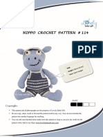 Hippo Crochet Pattern # 114: © Lovely Baby Gift