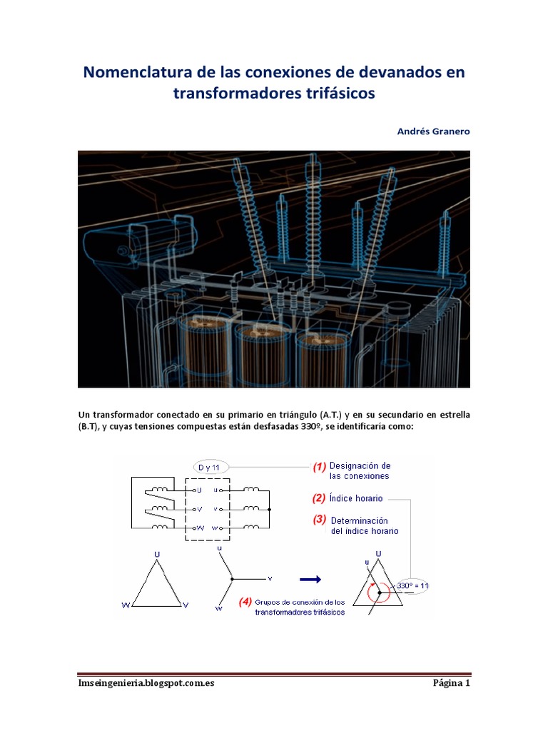 Nomenclatura de Las Conexiones de Devanados en Transformadores ...