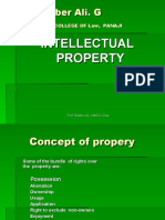 Intellectual Property: Prof. Shaber Ali. G