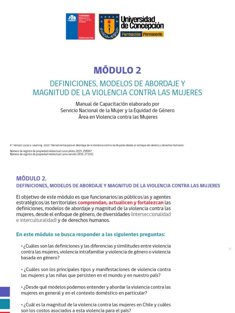 Módulo 2 - Sesión 5B - 2020 | PDF | La violencia contra las mujeres ...