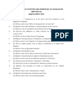 Interpretation of Statutes and Principles of Legislation (New Batch) March/April 2021