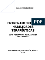 Entrenamiento en Habilidades Terapéuticas Libro de Carlos Mussi