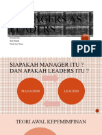 Managers as Leaders: Teori Kepemimpinan