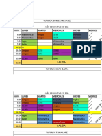 horario DE CLASES