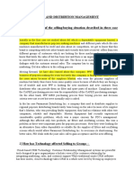 Sales and Distribtion Management Understanding of The Selling/buying Situation Described in Three Case Lets