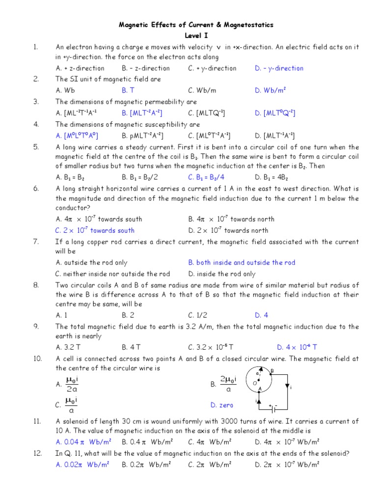 Magnetic Effects of Current Explained | PDF | Magnetic Field | Force