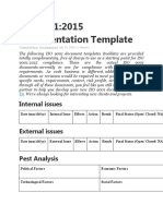 ISO 90012015 Documentation Template